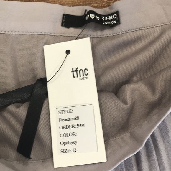 Brand new grey A-line midi skirt - Picture 2 of 4